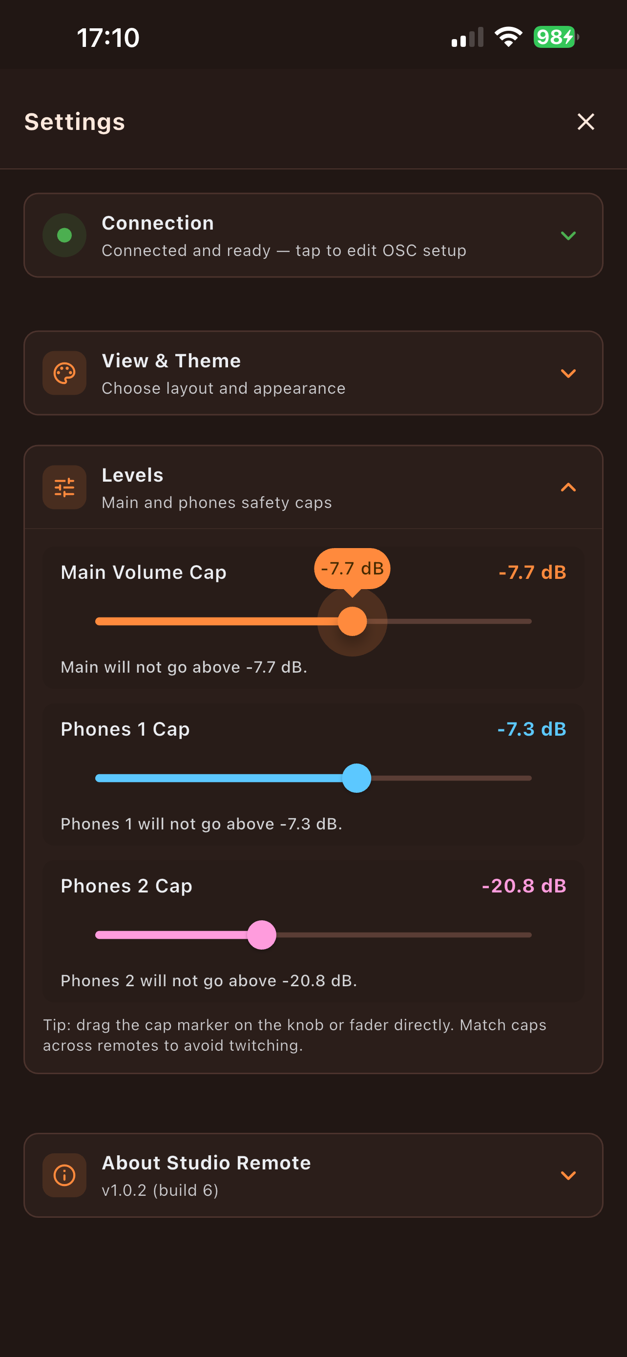 Studio OSC Remote iOS – Skjermbilde 7